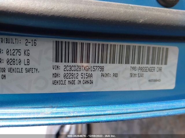 2C3CDZBTXGH157798 Dodge Challenger R/t Plus Shaker