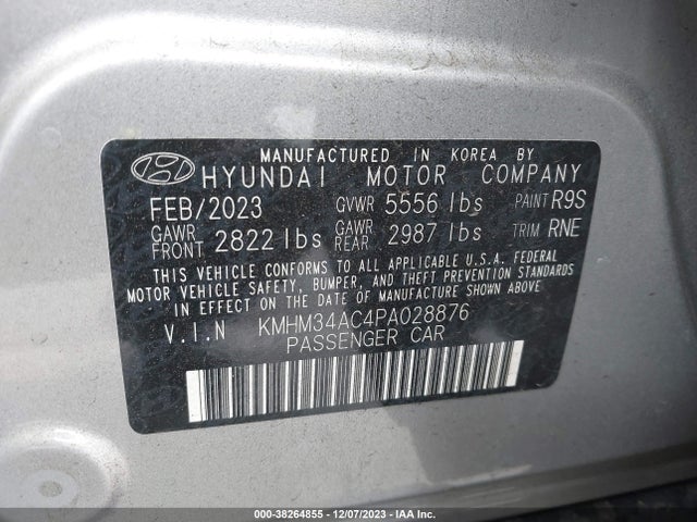 KMHM34AC4PA028876 Hyundai Ioniq 6 Sel