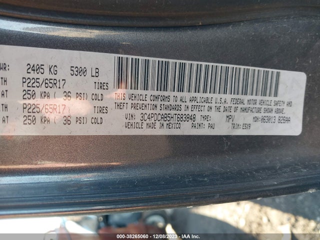 Dodge JOURNEY SE 2017 3C4PDCAB5HT683848 Image 9