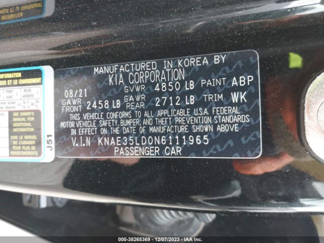 KNAE35LD0N6111965 KIA Stinger Gt-line