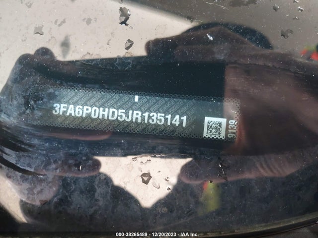 2018 FORD FUSION SE VIN: 3FA6P0HD5JR135141