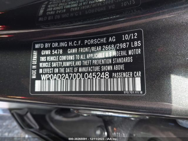 2013 PORSCHE PANAMERA HYBRID WP0AD2A70DL045248 Photo 8