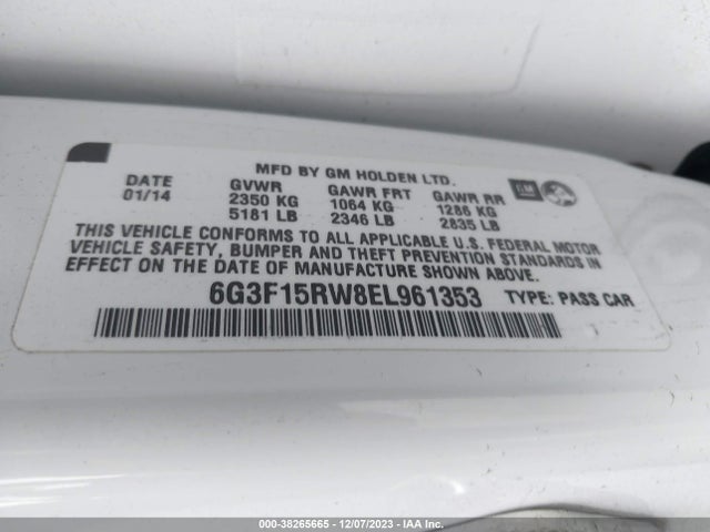 Chevrolet SS 2014 6G3F15RW8EL961353 Image 9
