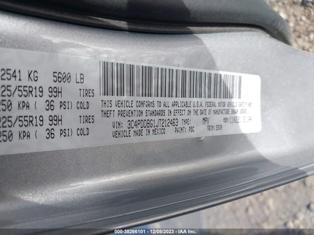 Dodge Journey Sxt Awd 2018 3C4PDDBG1JT212463 Image 9