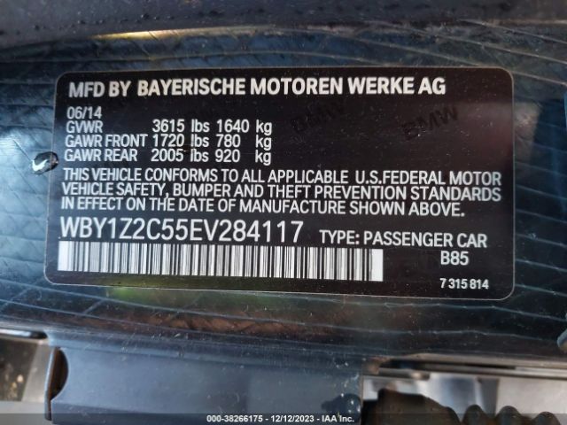 WBY1Z2C55EV284117 BMW I3
