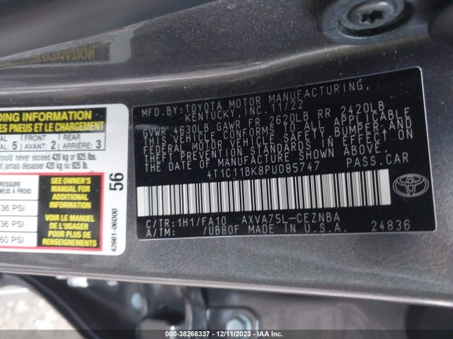 Toyota CAMRY LE 2023 4T1C11BK8PU085747 Image 9
