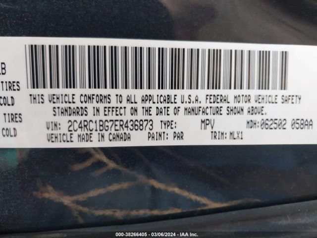 2C4RC1BG7ER436873 Chrysler Town  Country Touring
