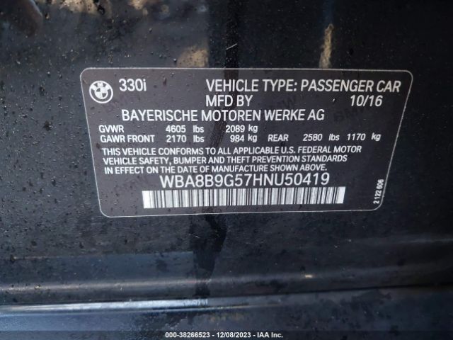 WBA8B9G57HNU50419 BMW 330I