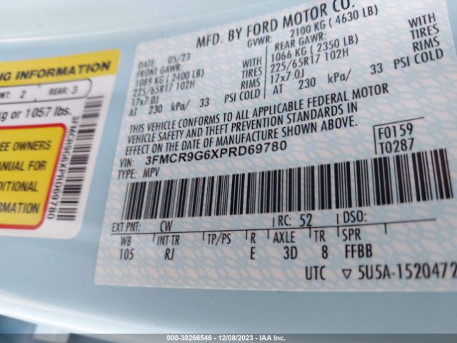 3FMCR9G6XPRD69780 Ford Bronco Sport Heritage