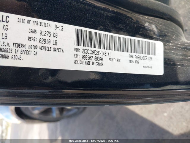 Dodge Charger Sxt 2014 2C3CDXHG2EH145141 Image 9