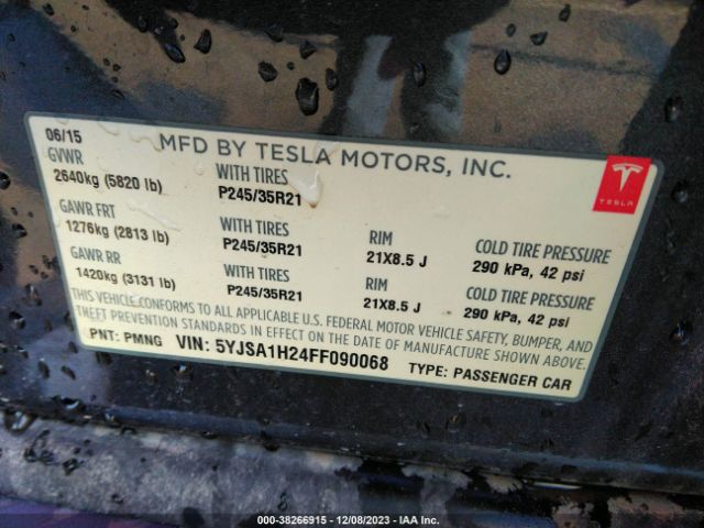 5YJSA1H24FF090068 Tesla Model S 70d/85d/p85d