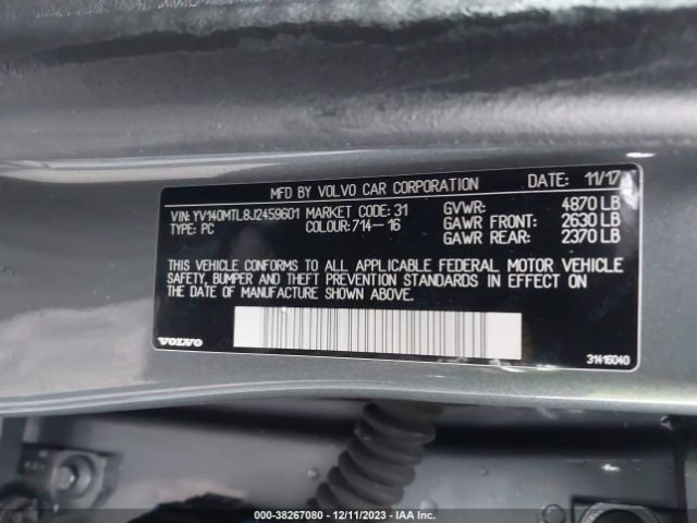YV140MTL8J2459601 Volvo S60 T5 Dynamic