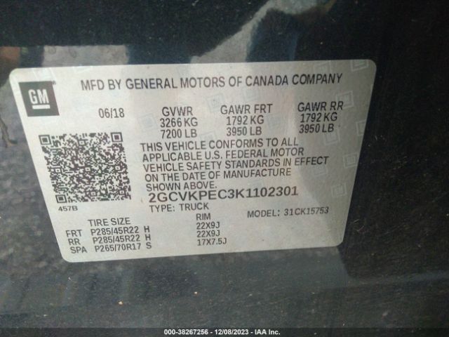 Chevrolet Silverado 1500 Ld Lt 2019 2GCVKPEC3K1102301 Image 9