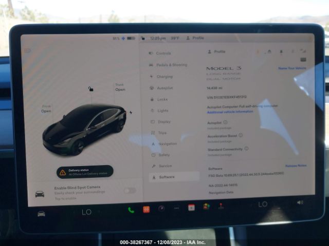 5YJ3E1EBXKF451312 Tesla Model 3 Long Range/performance