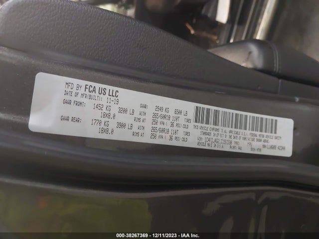 Dodge Durango Sxt Awd 2020 1C4RDJAG2LC192330 Image 9