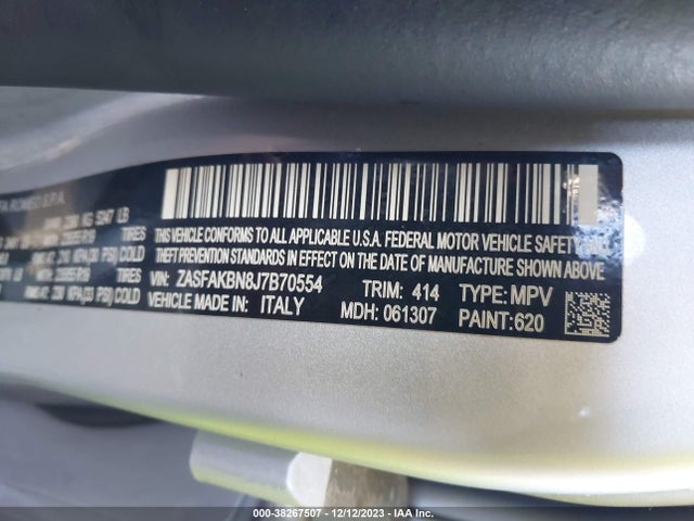 ZASFAKBN8J7B70554 Alfa Romeo Stelvio Ti Awd
