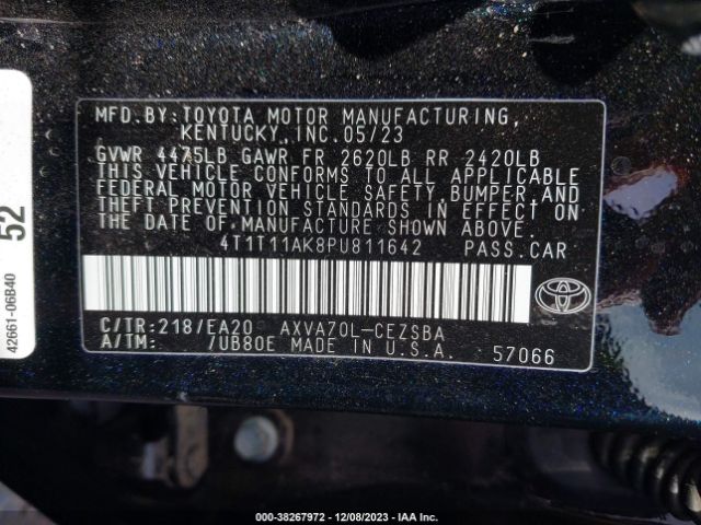 Toyota CAMRY SE 2023 4T1T11AK8PU811642 Image 9