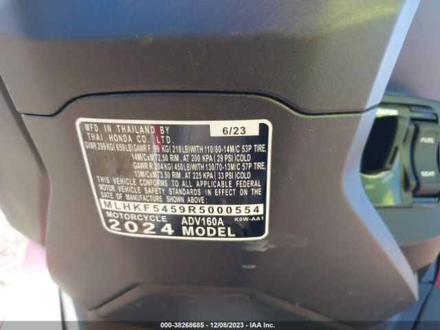 2024 HONDA ADV160 MLHKF5459R5000554 Photo 9