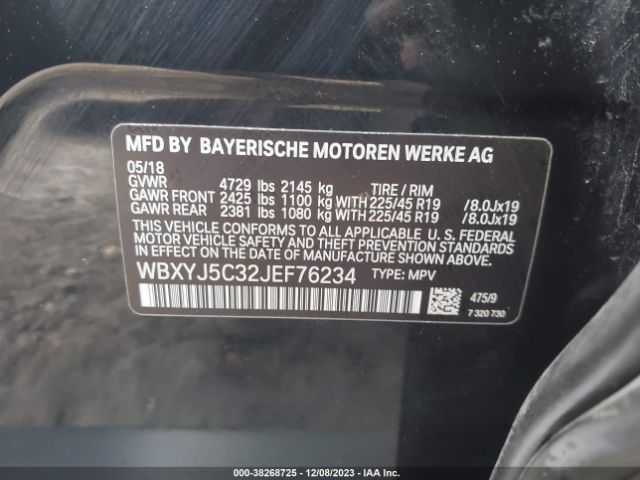 WBXYJ5C32JEF76234 BMW X2 Xdrive28i