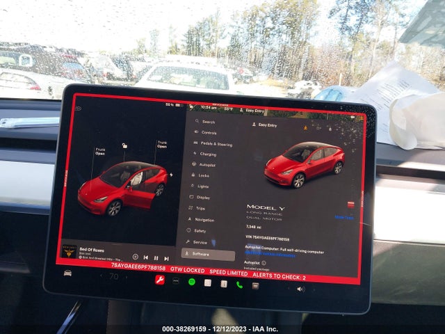 2023 TESLA MODEL Y AWD/LONG RANGE DUAL MOTOR ALL-WHEEL DRIVE VIN: 7SAYGAEE6PF788158