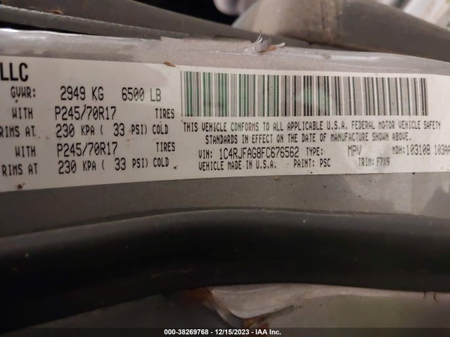 Jeep Grand Cherokee Laredo 2015 1C4RJFAG8FC676562 Image 9