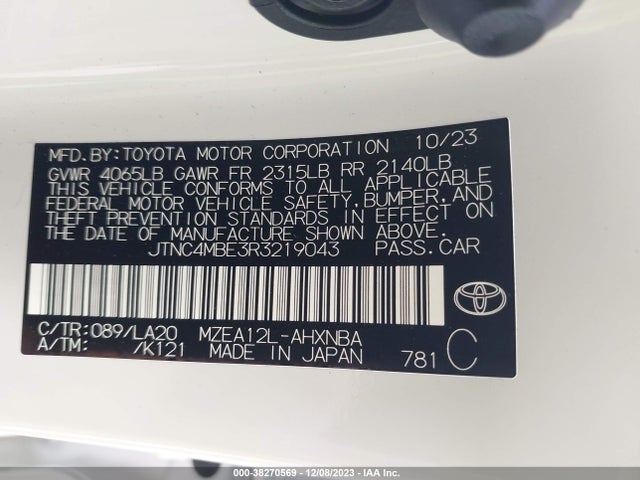 Toyota Corolla Xse 2024 JTNC4MBE3R3219043 Image 9