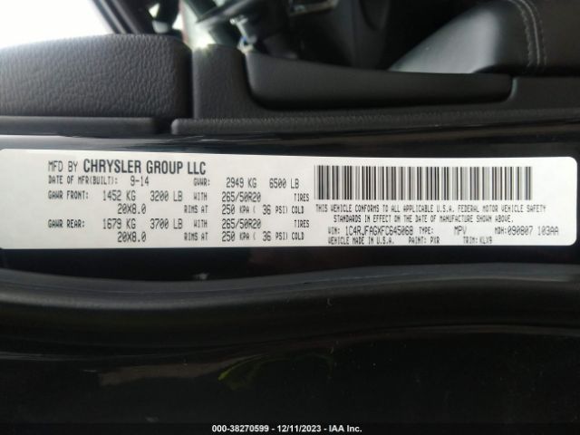 1C4RJFAGXFC645068 Jeep Grand Cherokee Laredo