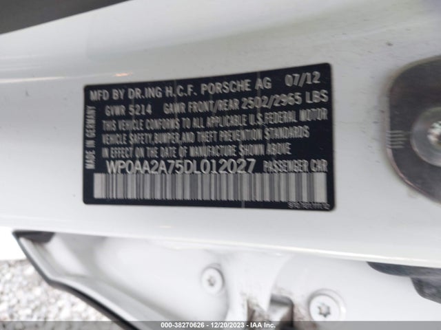 2013 PORSCHE PANAMERA WP0AA2A75DL012027 Photo 8