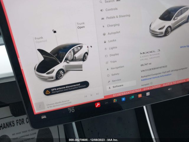 5YJ3E1EBXKF437832 Tesla Model 3 Long Range/performance