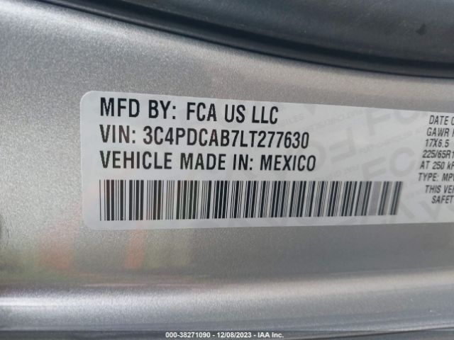 3C4PDCAB7LT277630 Dodge Journey Se Value
