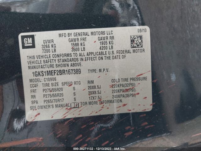2011 GMC YUKON XL 1GKS1MEF2BR167389 Photo 8