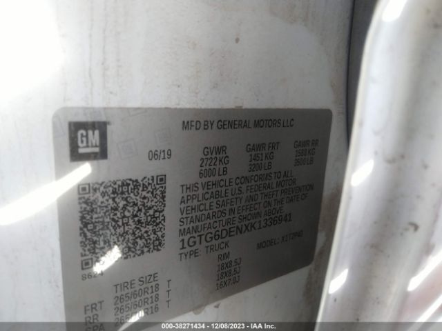 1GTG6DENXK1336941 GMC CANYON SLT