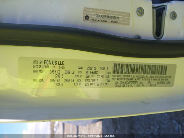 1C4NJCEA9FD263871 Jeep Compass Latitude