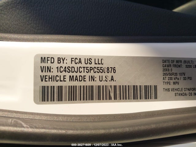 Dodge Durango R/t Plus Awd 2023 1C4SDJCT5PC550876 Image 9