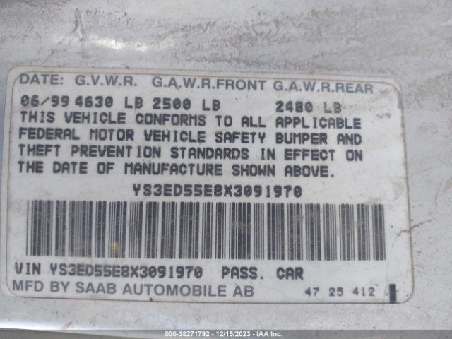 1999 SAAB 9-5 YS3ED55E8X3091970 Photo 8