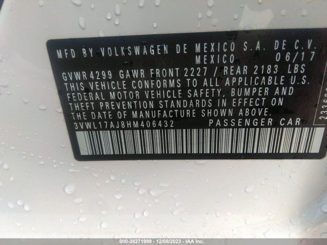 3VWL17AJ8HM406432 Volkswagen JETTA