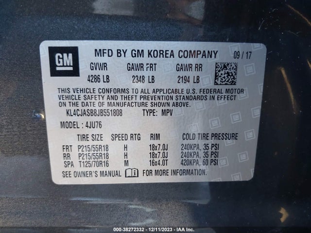Buick Encore Preferred 2018 KL4CJASB8JB551808 Image 9