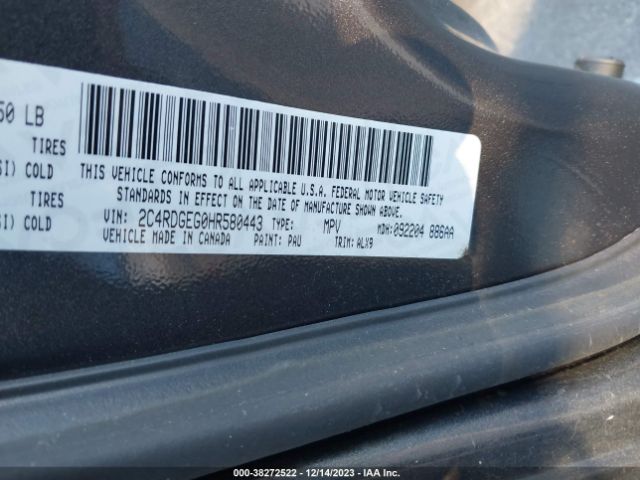 2017 DODGE GRAND CARAVAN 2C4RDGEG0HR580443 Photo 8