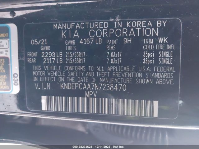 KNDEPCAA7N7238470 KIA Seltos Lx
