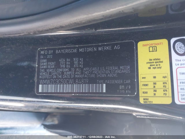 2012 MINI COOPER S COUNTRYMAN WMWZC3C50CWL84819 Photo 8
