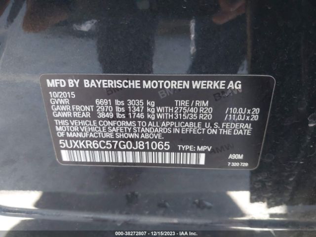 5UXKR6C57G0J81065 BMW X5 Xdrive50i
