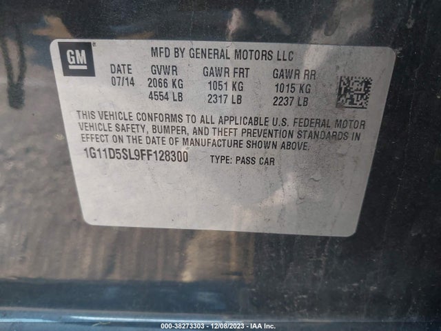 Chevrolet MALIBU 2LT 2015 1G11D5SL9FF128300 Image 9