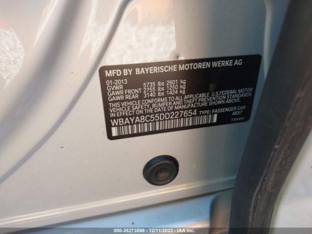 2013 BMW 7 SERIES WBAYA8C55DD227654 Photo 8