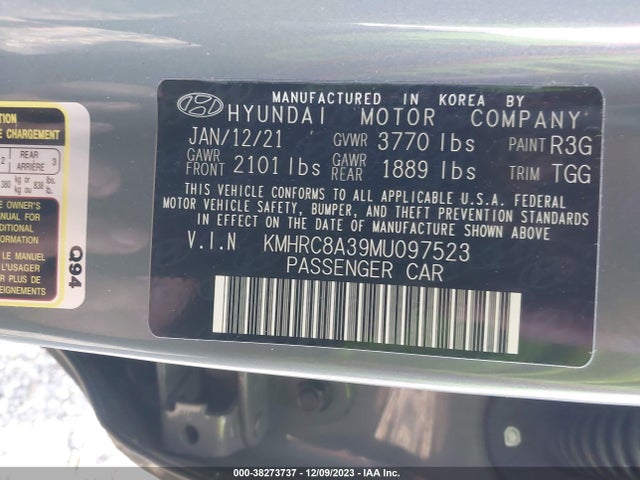 Hyundai Venue Sel 2021 KMHRC8A39MU097523 Image 9