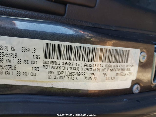 1C4PJLDB6GW164661 Jeep Cherokee Limited