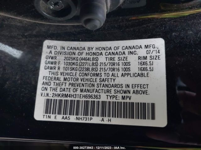 2HKRM4H31EH696363 Honda CR-V LX
