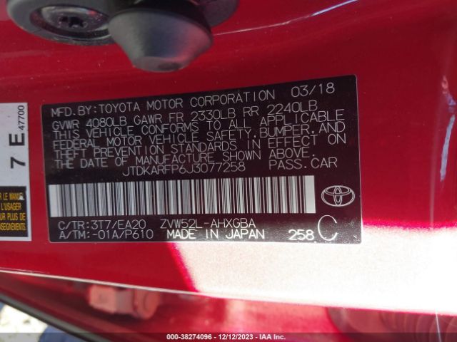 JTDKARFP6J3077258 Toyota Prius Prime Premium