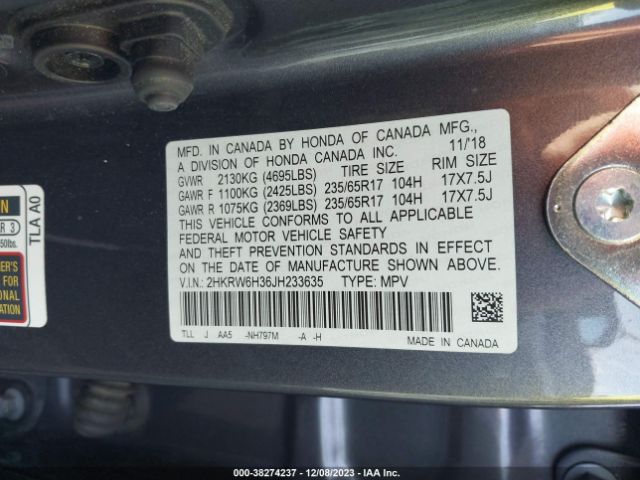 2HKRW6H36JH233635 Honda CR-V LX