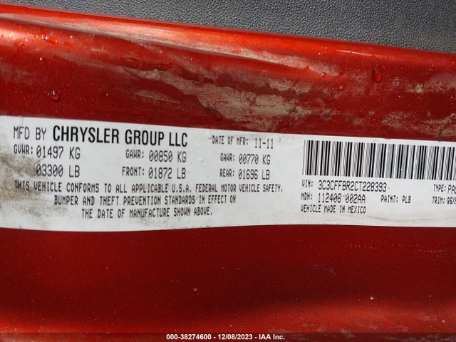 2012 FIAT 500 3C3CFFBR2CT228393 Photo 8