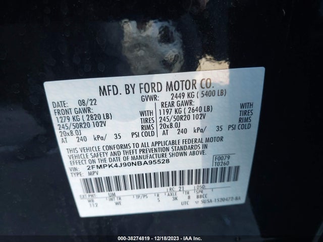 Ford Edge St-line 2022 2FMPK4J90NBA95528 Image 9